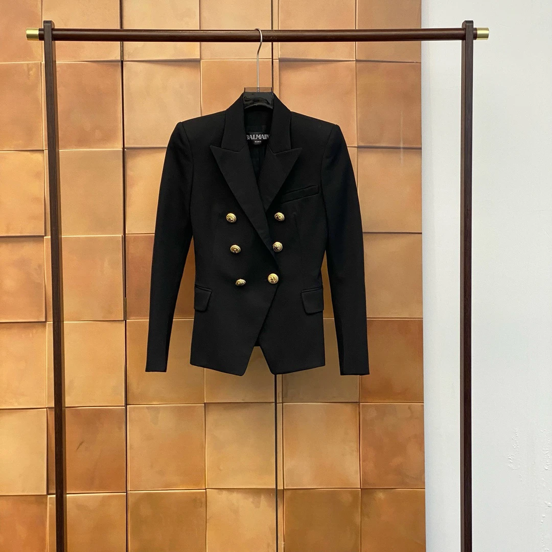 未使用 BALMAIN/巴尔曼 巴尔曼 金扣羊毛外套/36码/存放品/29217