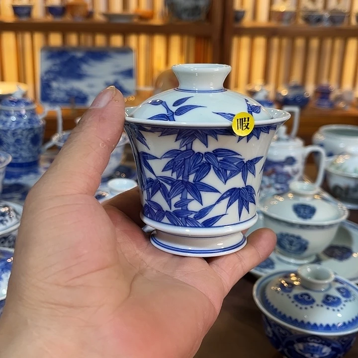 錡镇堂手工手绘盖碗