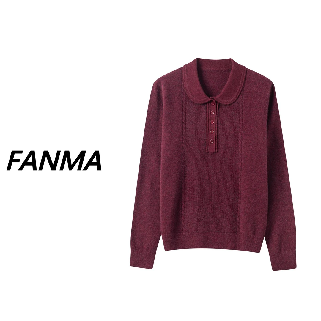 #牙边羊绒衫# 高级感麻花设计羊绒衫 秋冬女士针织衫 F200-FM9930