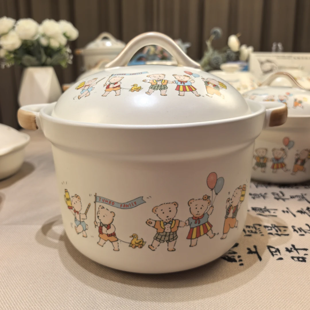 景德镇珍宝砂锅2315彩熊3.5升