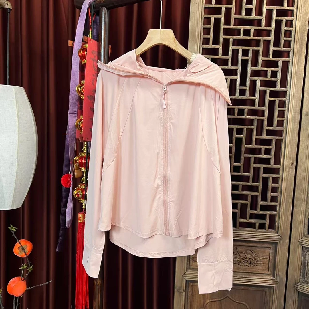 春季新款简约连帽拉链防晒外套