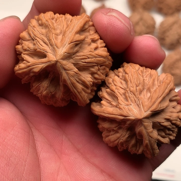 文玩核桃把件精品玉龙粗筋三棱