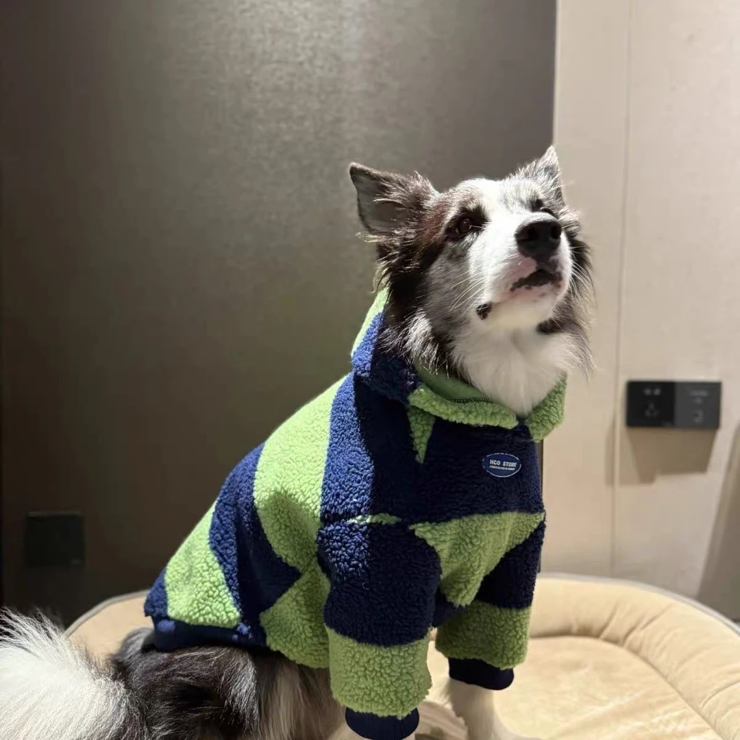 大型犬衣服潮牌保暖冬季衣服拉布拉多金毛衣服加厚衣服狗狗衣服