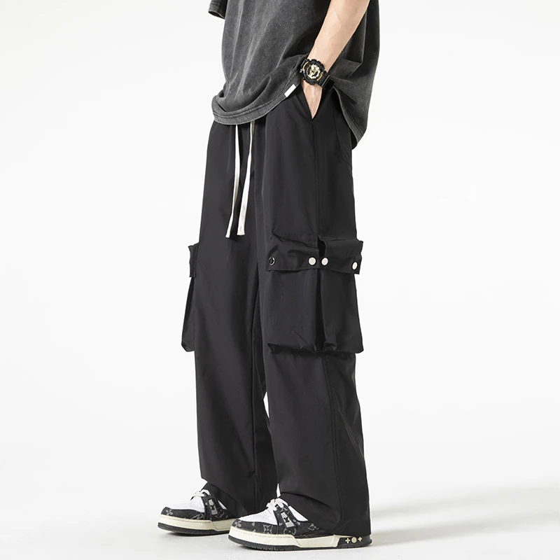 66780春季美式潮牌工装裤情侣百搭高街大口袋休闲裤