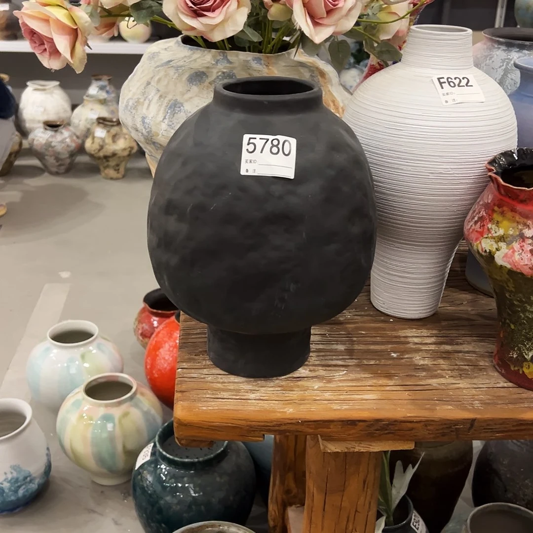 瓶578高31口9陶瓷花瓶无孔