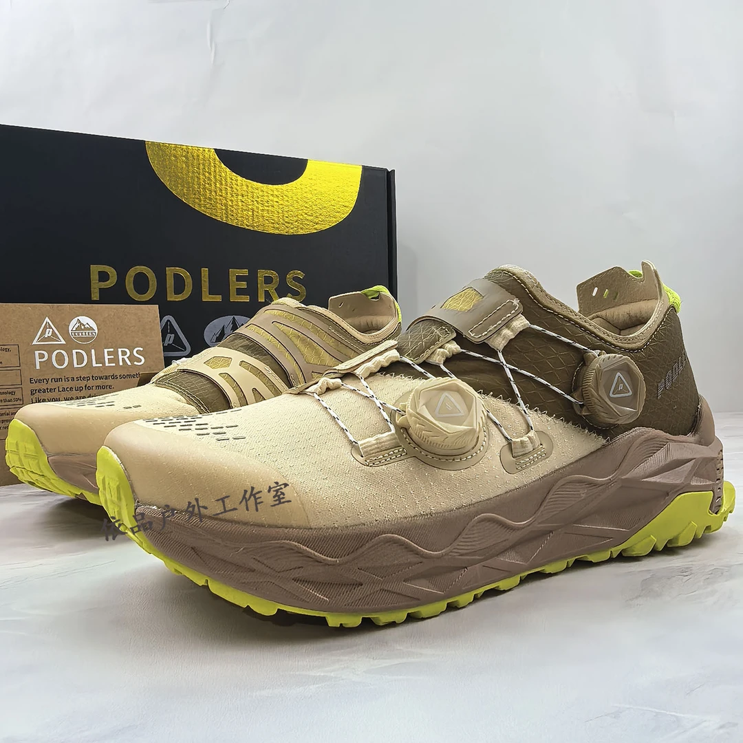 PODLERS玻德利越野跑鞋宽脚掌运动鞋4e宽楦鞋女旋转扣运动鞋男鞋