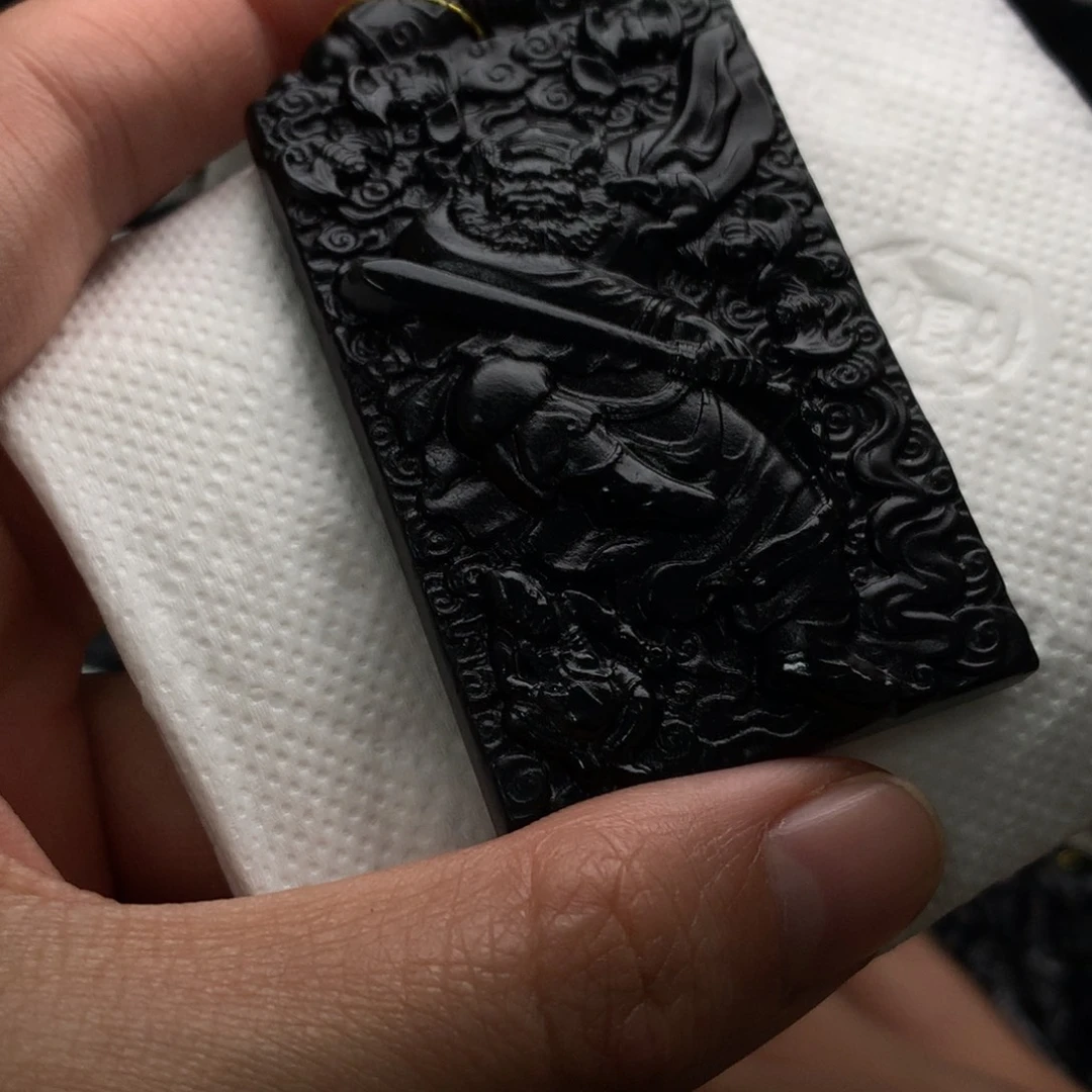 天然缅甸a货钢琴黑挂件