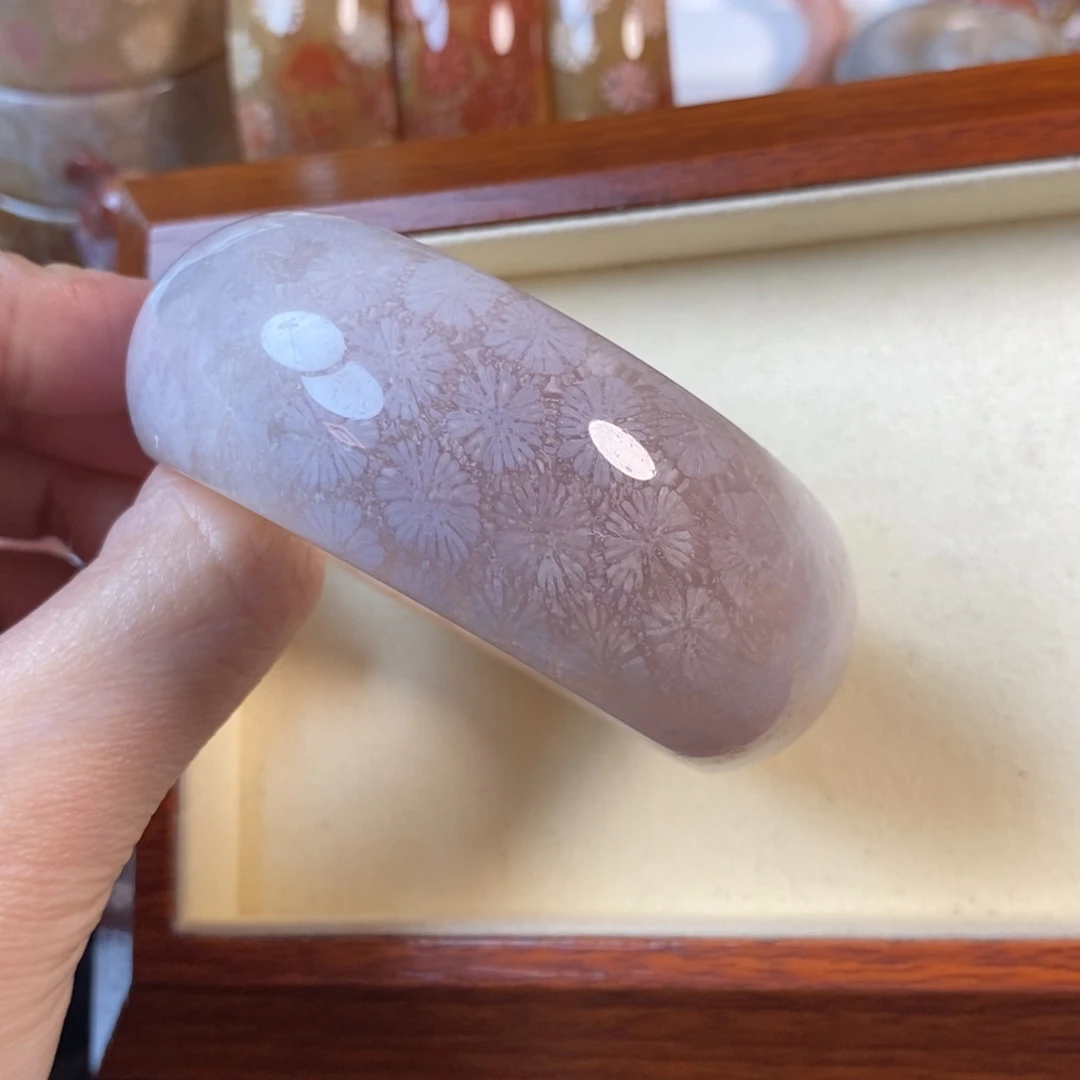 硅化珊瑚（珊瑚玉）未镶嵌手镯55.7口福利800