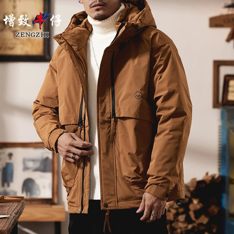 ｛极寒黑金系列｝五防硬壳90鸭绒保暖冲锋登山滑雪羽绒服Z319