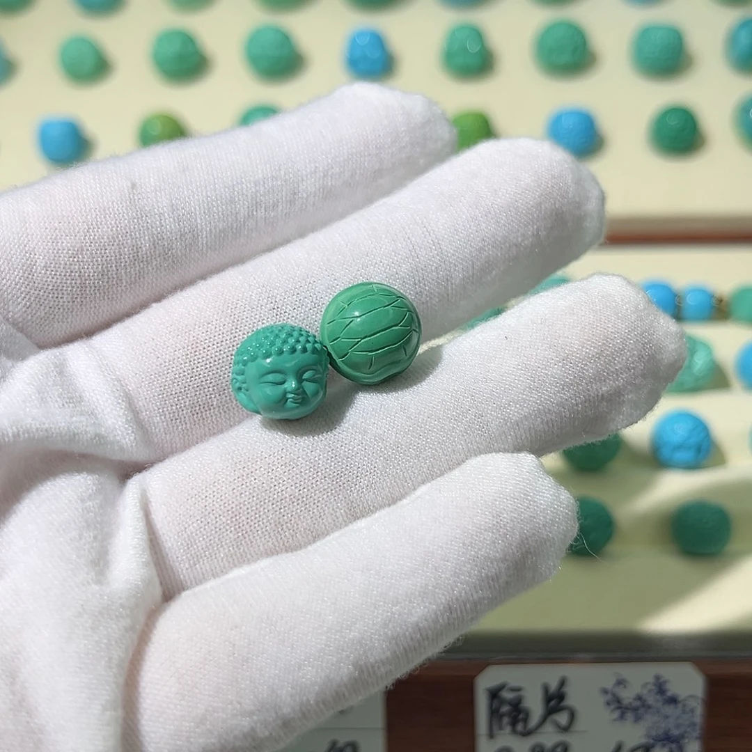 好***散高瓷绿佛头尺寸11