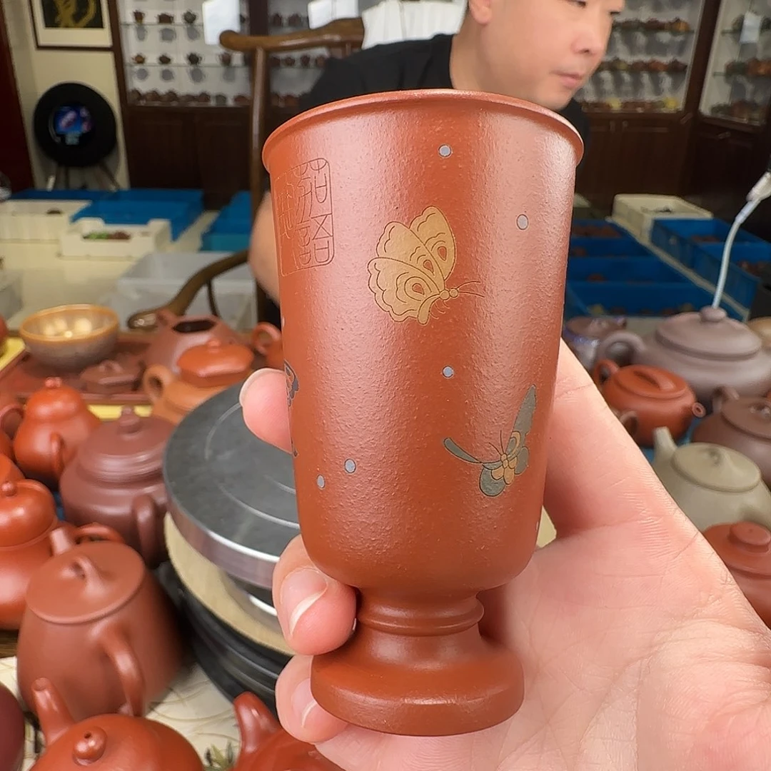 茶壶紫砂主人杯朱泥