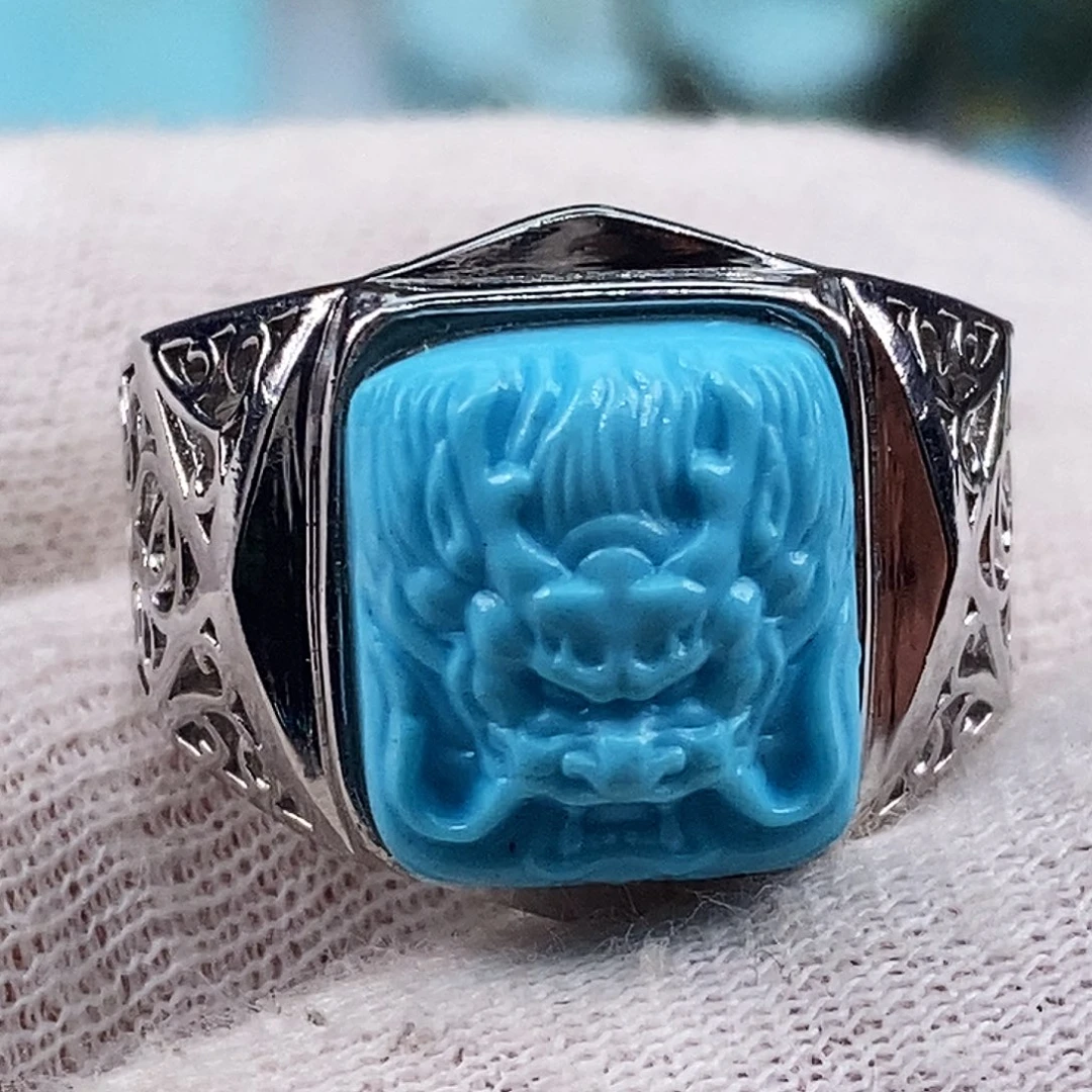 绿松石银S925镶嵌珠宝奇石