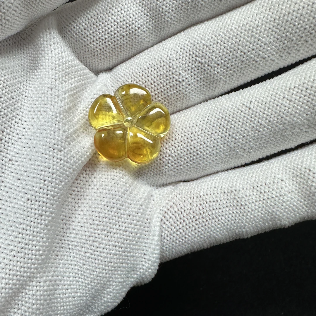 Z1003天然蜜蜡俏色五瓣花尺寸20✖️6无优化支持复检