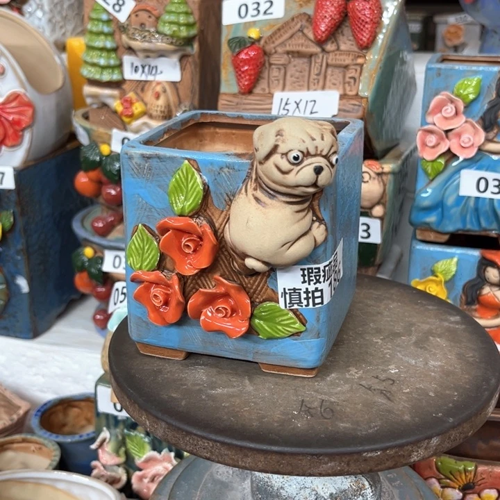 紫砂花盆粗陶材质多肉花盆186