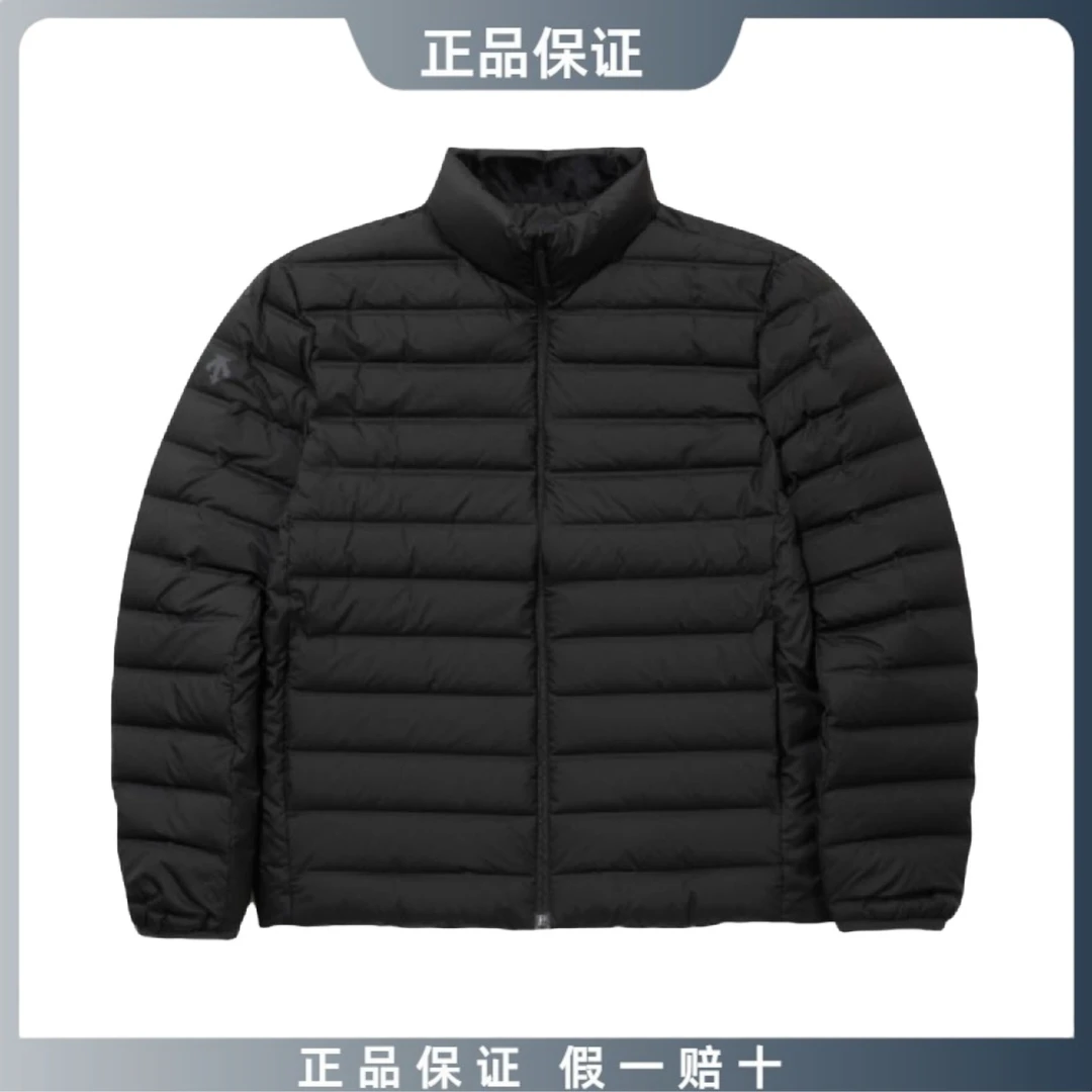 DESCENTE/迪桑特立领黑标都市小排骨防钻鹅绒羽绒外套 DDJO3