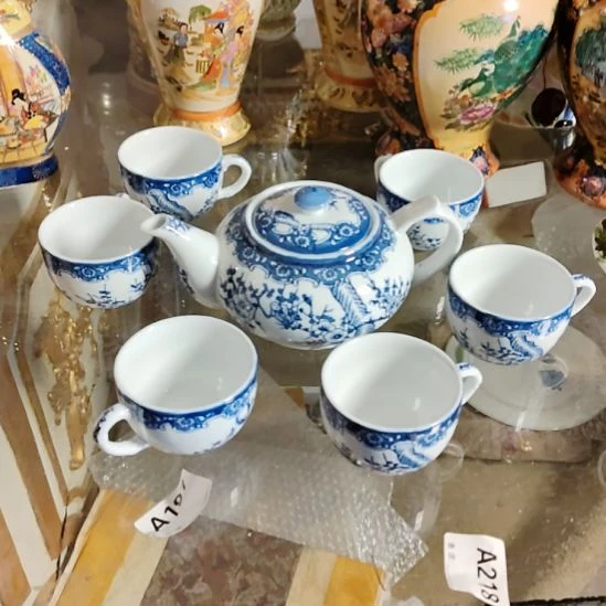 陶瓷一壶六杯默认岁月痕迹不退换