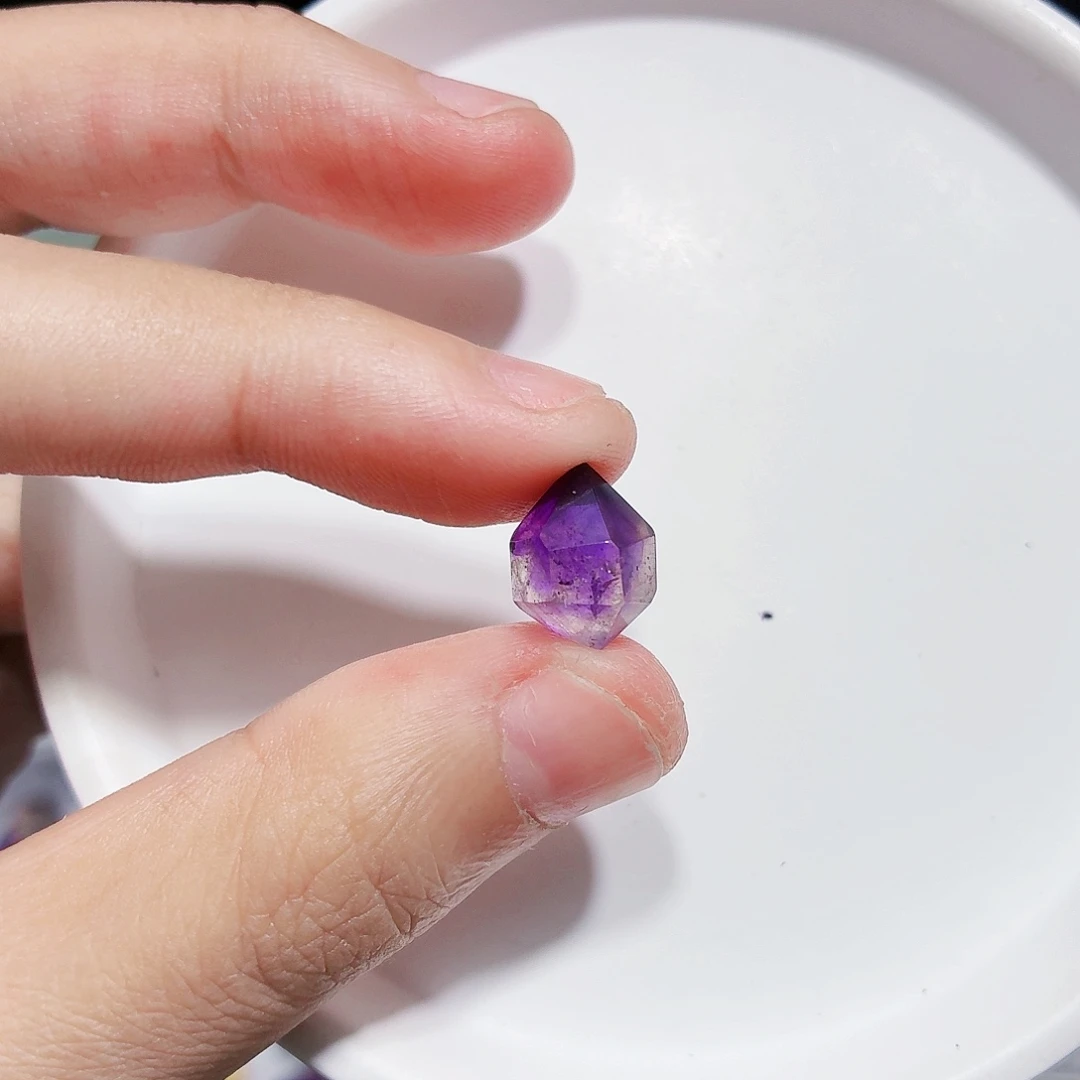 未镶嵌珠宝半成品水晶超七打孔不退换