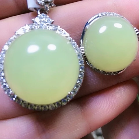 和田玉银S925镶嵌戒指