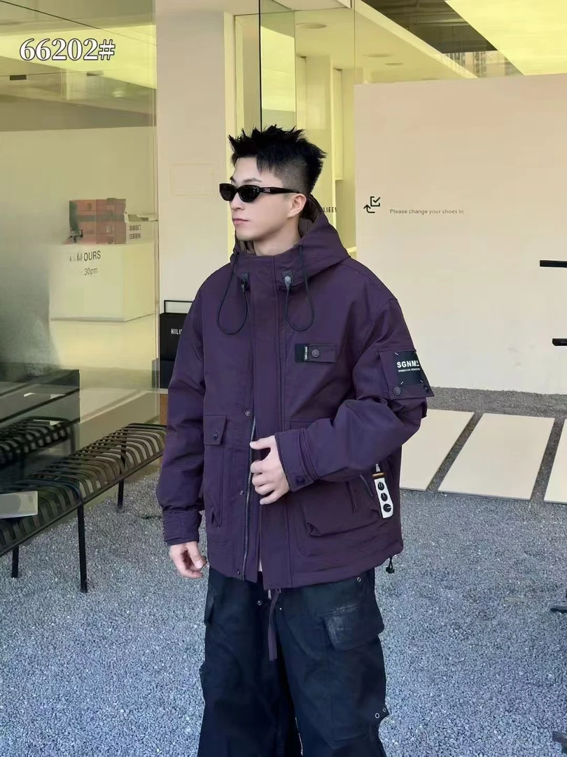 阿聪66202【意麦户外先锋】新款防寒工装连帽保暖外套#（剪标款）