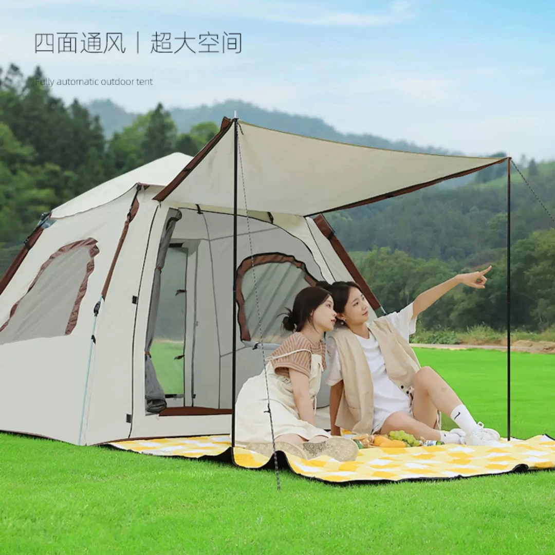 新疆包邮帐篷户外全自动速开折叠便携式露营防风防雨装备遮阳加厚