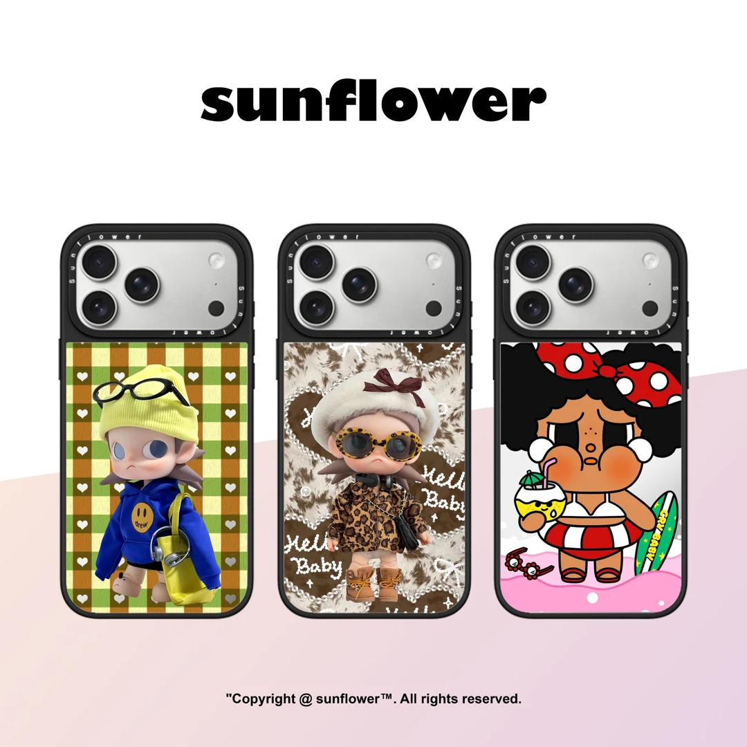 豹富嘎子姐热门款网红原创iphone17promax黑边银镜面防摔手机壳