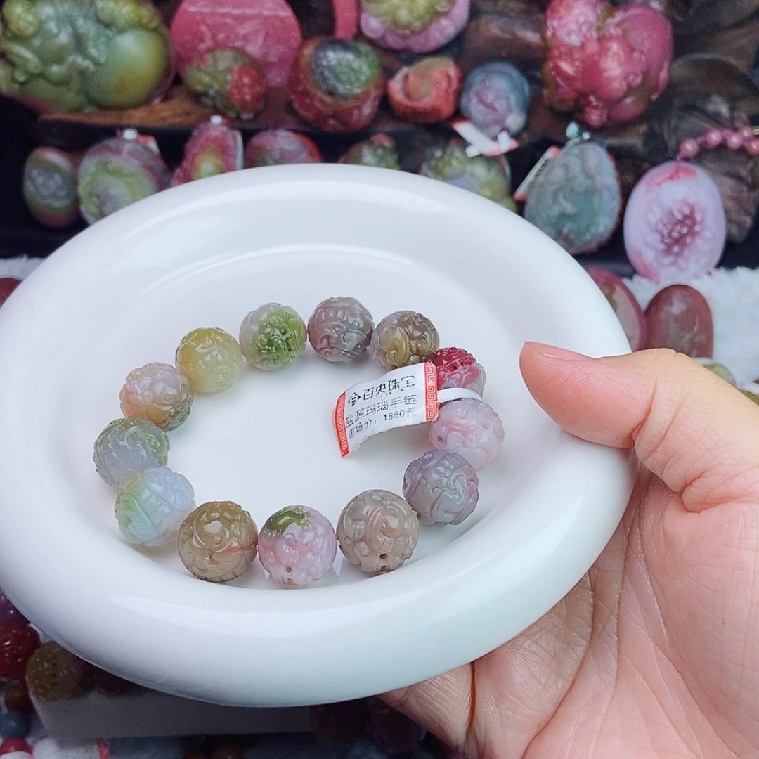 未镶嵌石英质玉（盐源）珠宝半成品