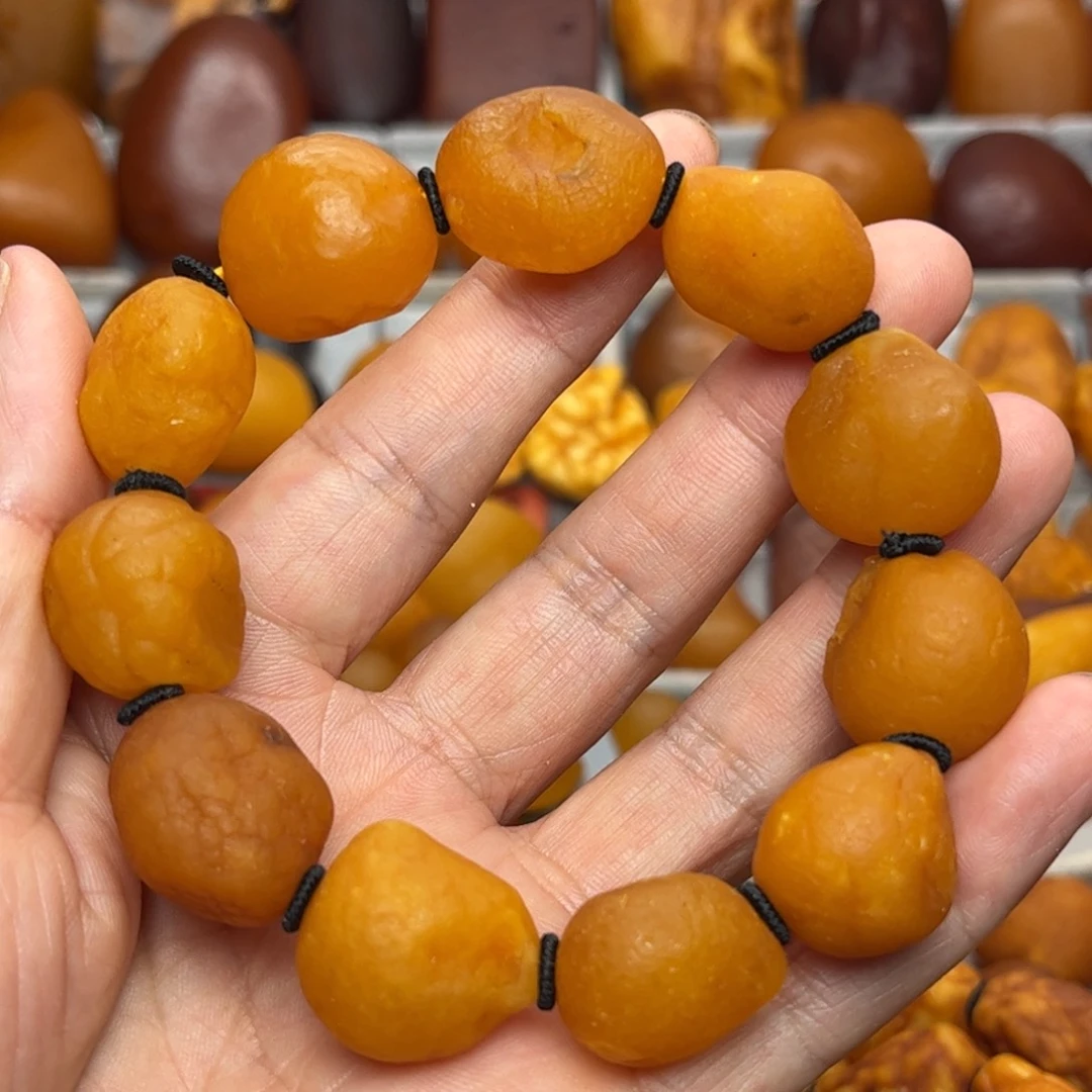未镶嵌琥珀裸石天然蜜蜡手串