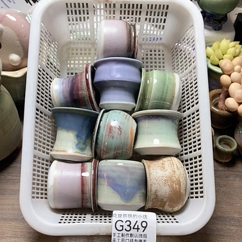 紫砂花盆349微瑕品口径4厘米左右的