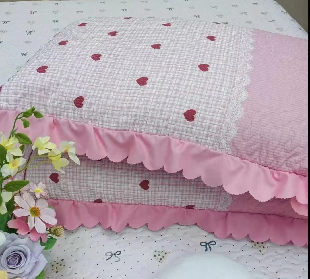 【2025新品】床盖同款泡芙棉枕套  四季通用