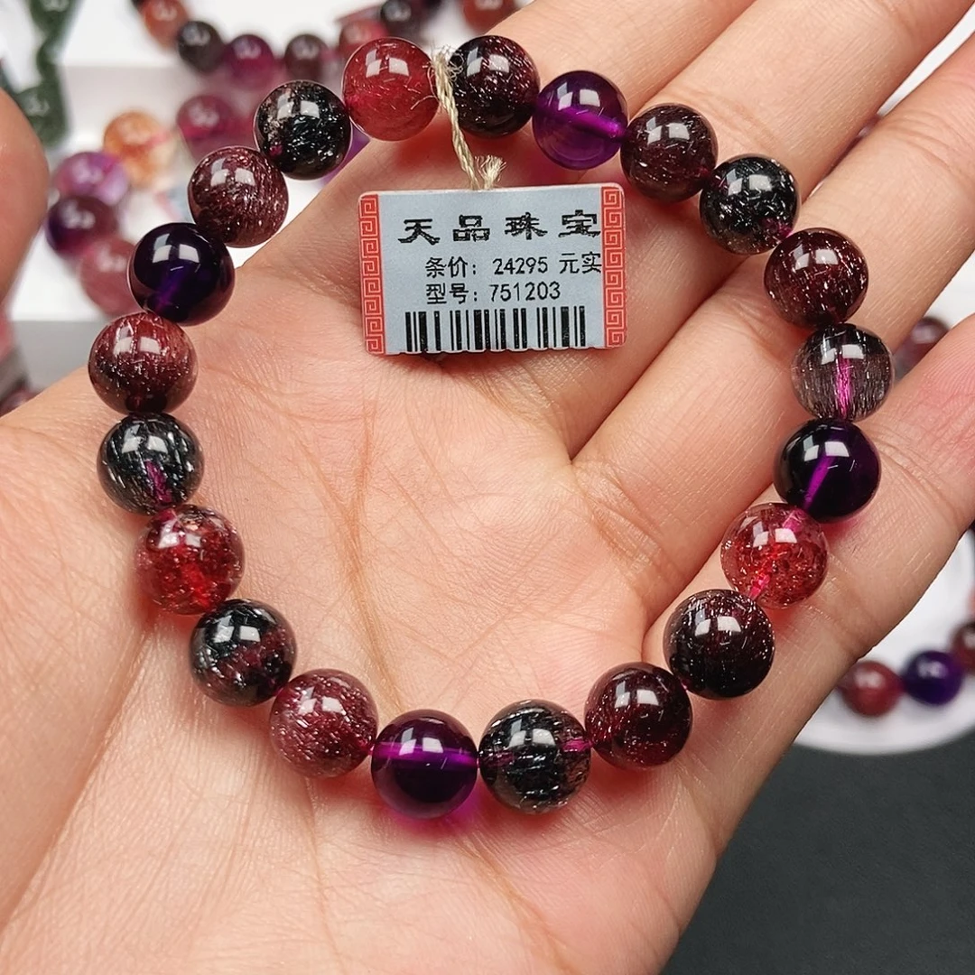 墨***妈水晶手链未镶嵌黑加仑751203