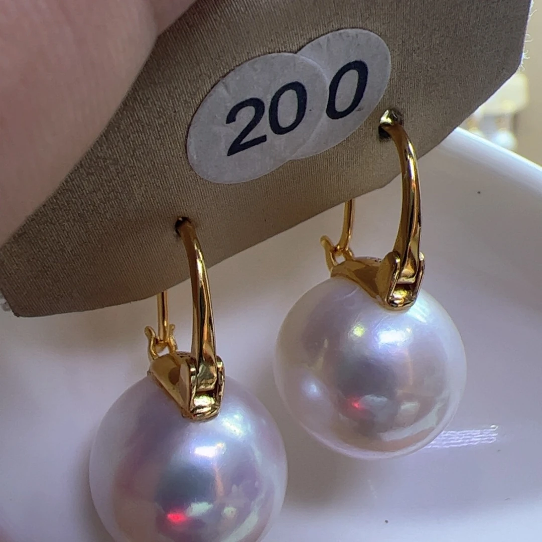 淡水珍珠耳饰银S925镶嵌