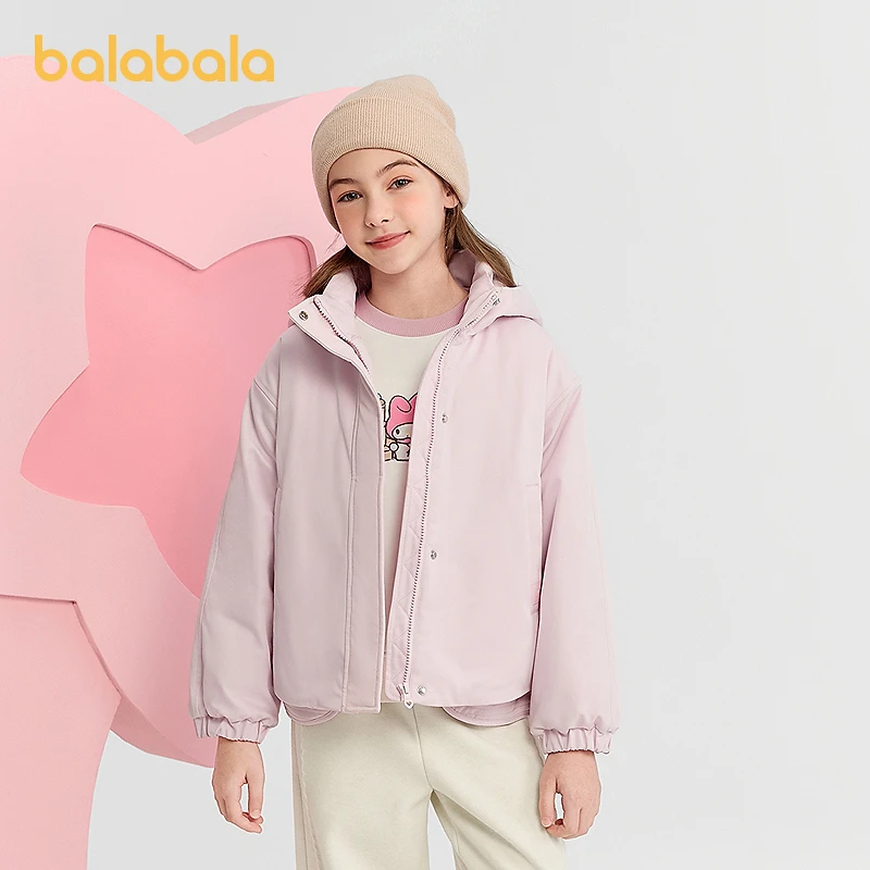 【商场同款】巴拉巴拉女童棉服儿童大童外套新款童装2025秋冬保暖
