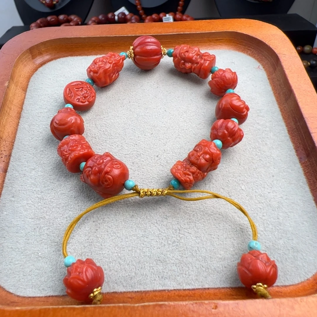 南红玛瑙未镶嵌（聚财多宝10-12mm）