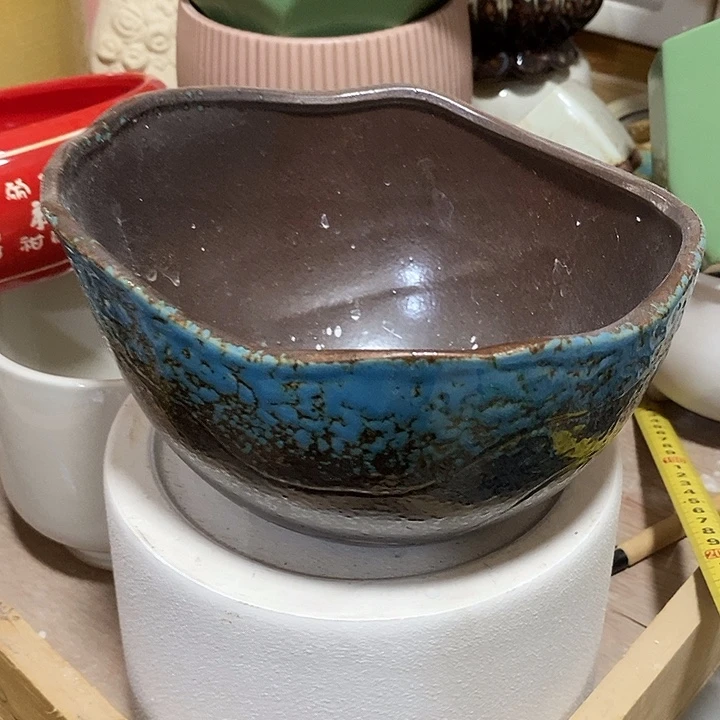 摆件陶盆有孔 微瑕介意勿拍