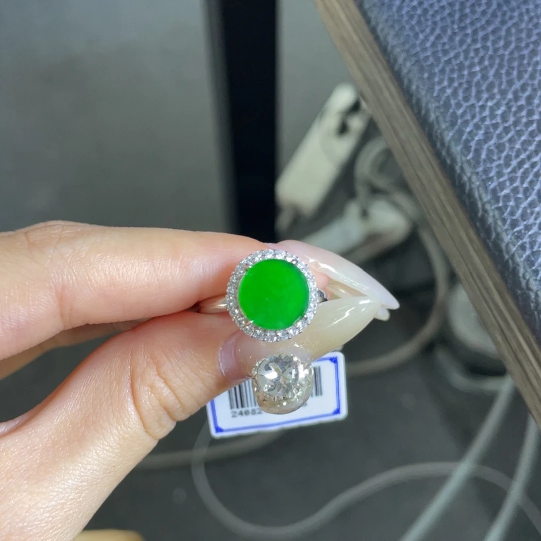 翡翠银S925镶嵌吊坠(不含链)