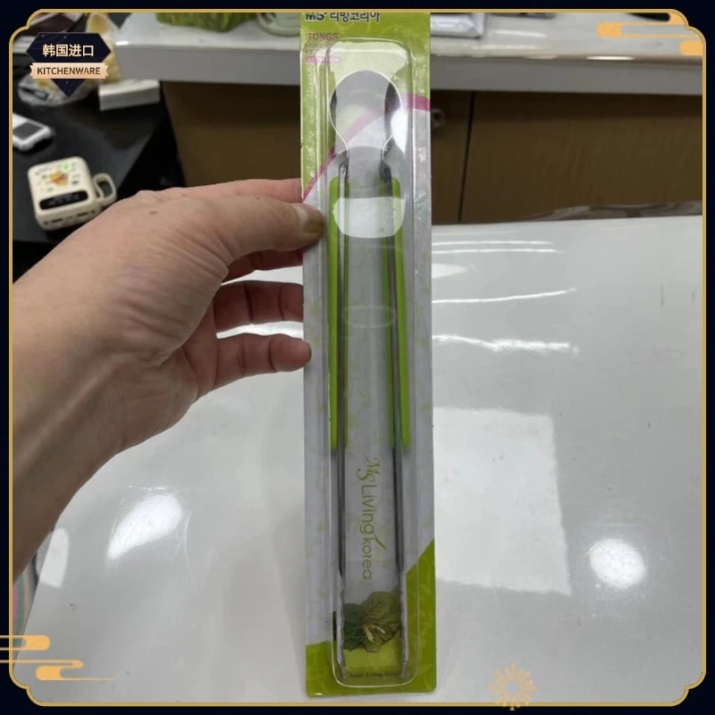 韩国进口-不锈钢烤肉夹子面包食品夹碳烤牛排自助餐夹烧烤夹