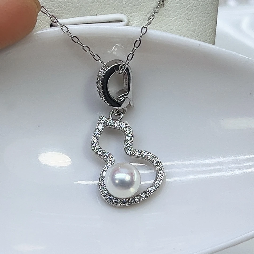 颈饰淡水珍珠银S925镶嵌