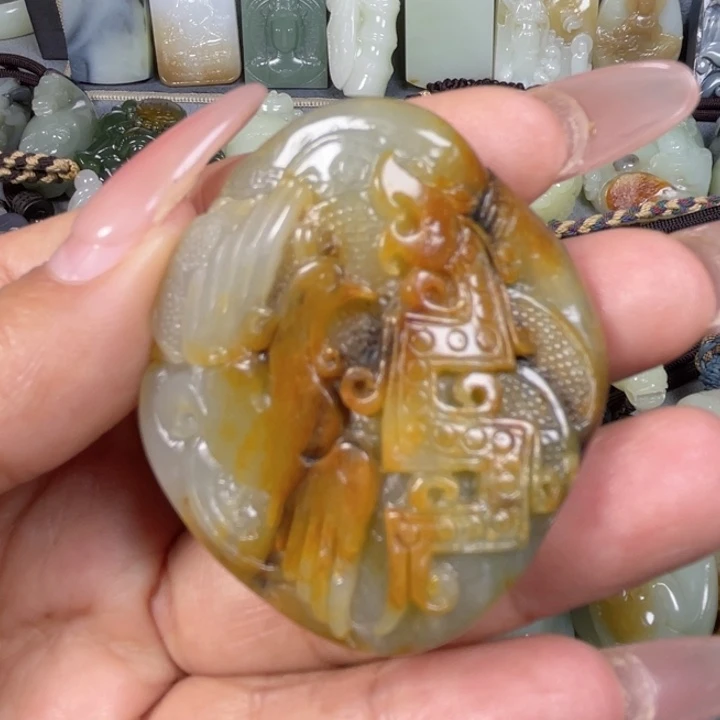 和田玉未镶嵌挂件