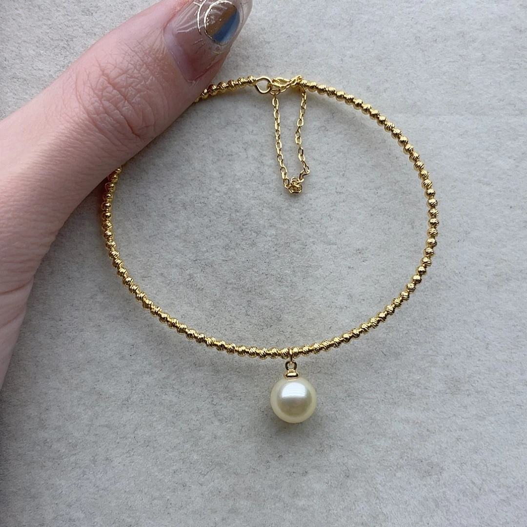 手镯134银S925镶嵌海水珍珠