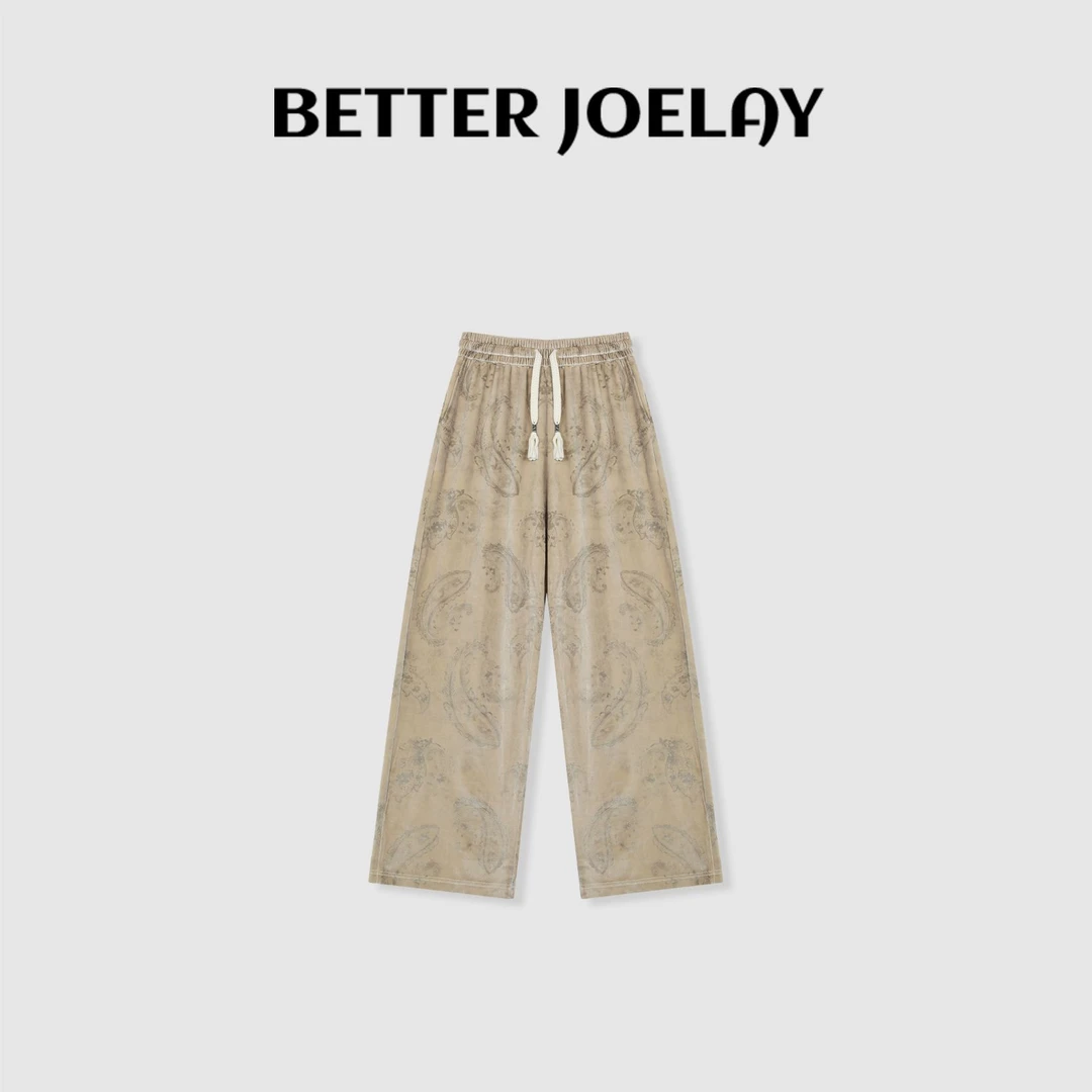 BETTER JOELAY-【素花荡漾】高级直筒裤子宽松百搭休闲KKH2366