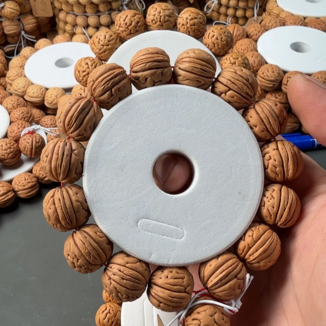 桃核手串?****。19盘锦肌肉纹