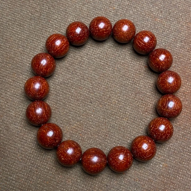 原汁原味12mm*17颗印度小叶紫檀龙鳞纹