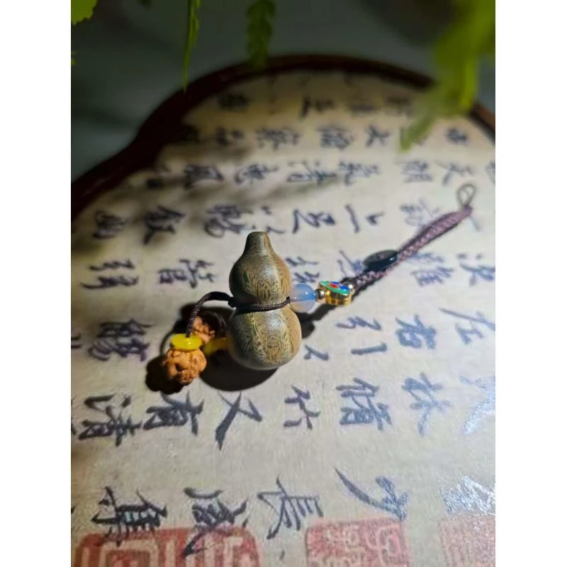 绿檀木葫芦 钥匙扣（无礼盒）067