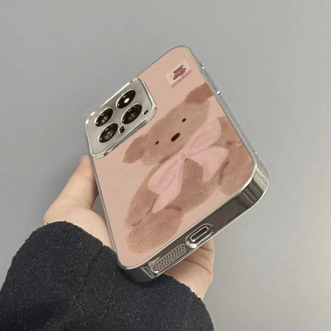 蝴蝶结毛绒小熊适用小米15手机壳高级感新款xiaomi14pro高端外壳