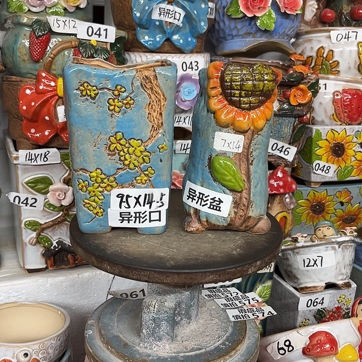 紫砂花盆粗陶材质多肉花盆