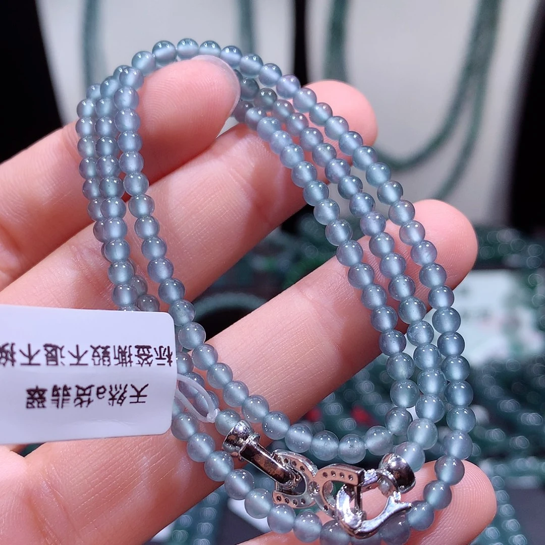 翡翠未镶嵌手链天然a货翡翠项链3.5