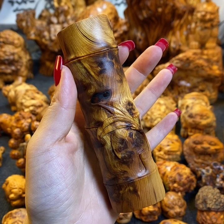 崖柏竹节手把件手把件手把件