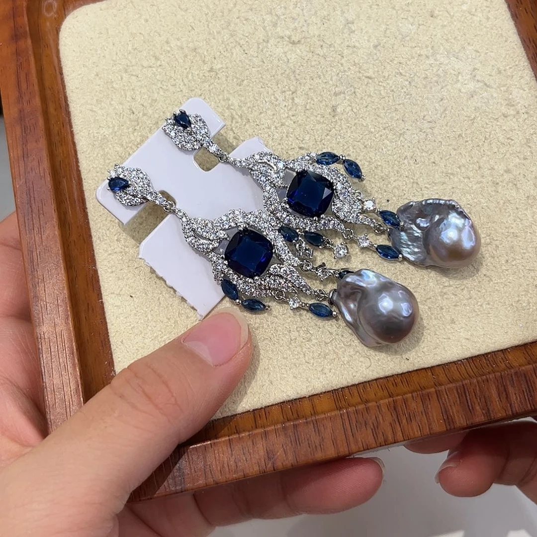 淡水珍珠耳饰合金