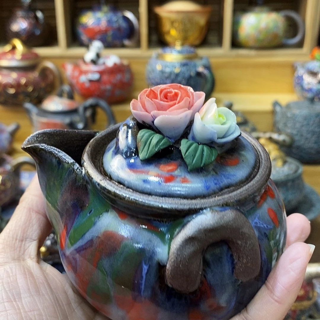 粗陶柴烧志野茶器