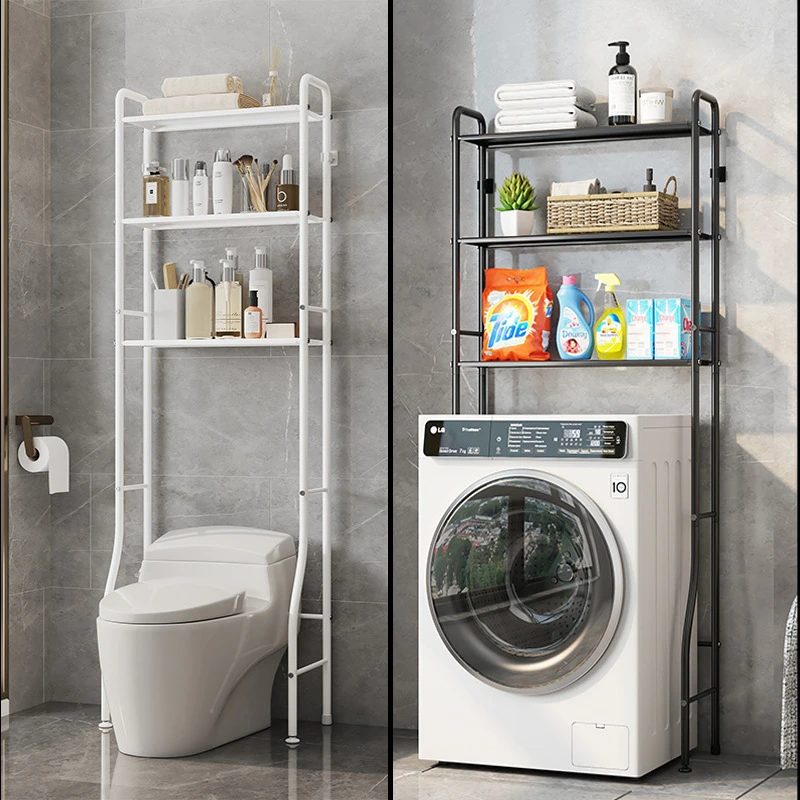 全国可发马桶架免打孔卫生间浴室洗衣机置物架落地式马桶架多层收